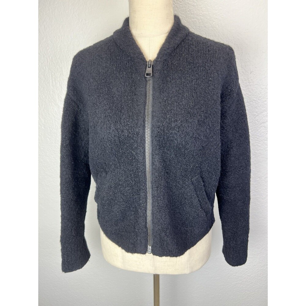 Calvin Klein Jeans Women's Black 100% Cotton Jacket Cozy Full Zip Size XS